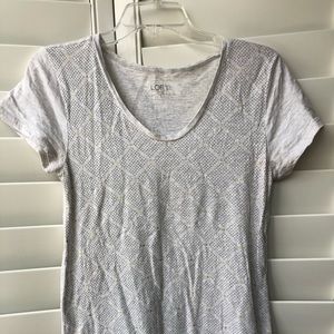 Loft outlet grey scoop neck t-shirt